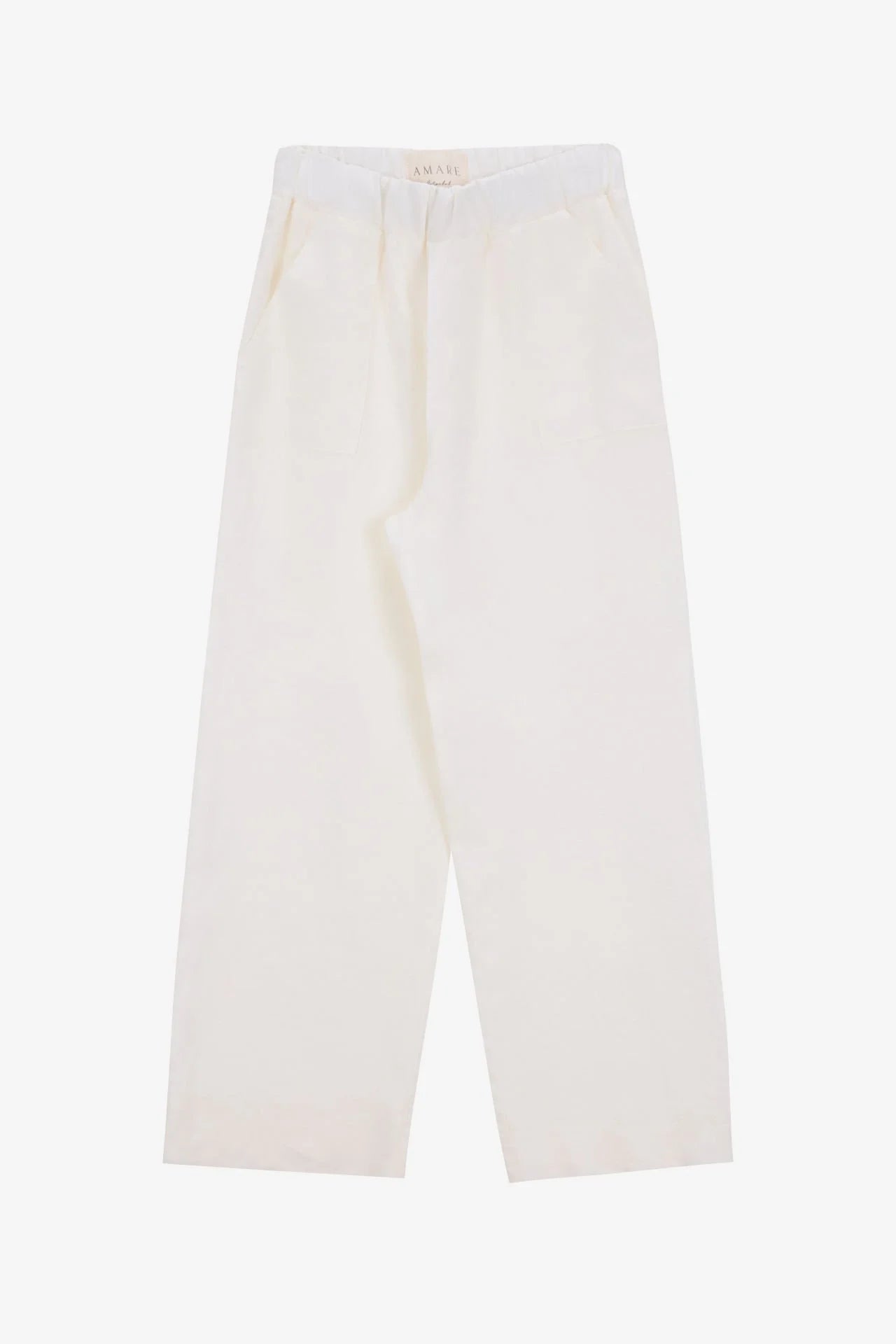 Desert Keten Pantolon Beyaz