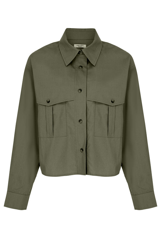 Safari Kısa Gömlek Haki