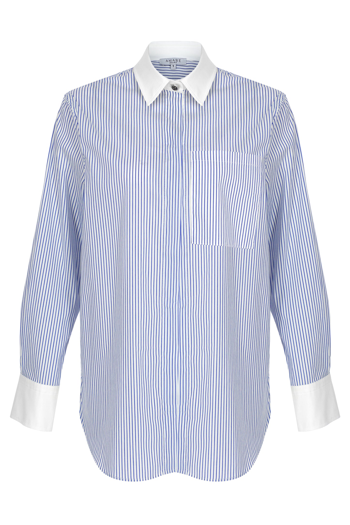 Çizgili Gold Düğmeli Kısa Gömlek