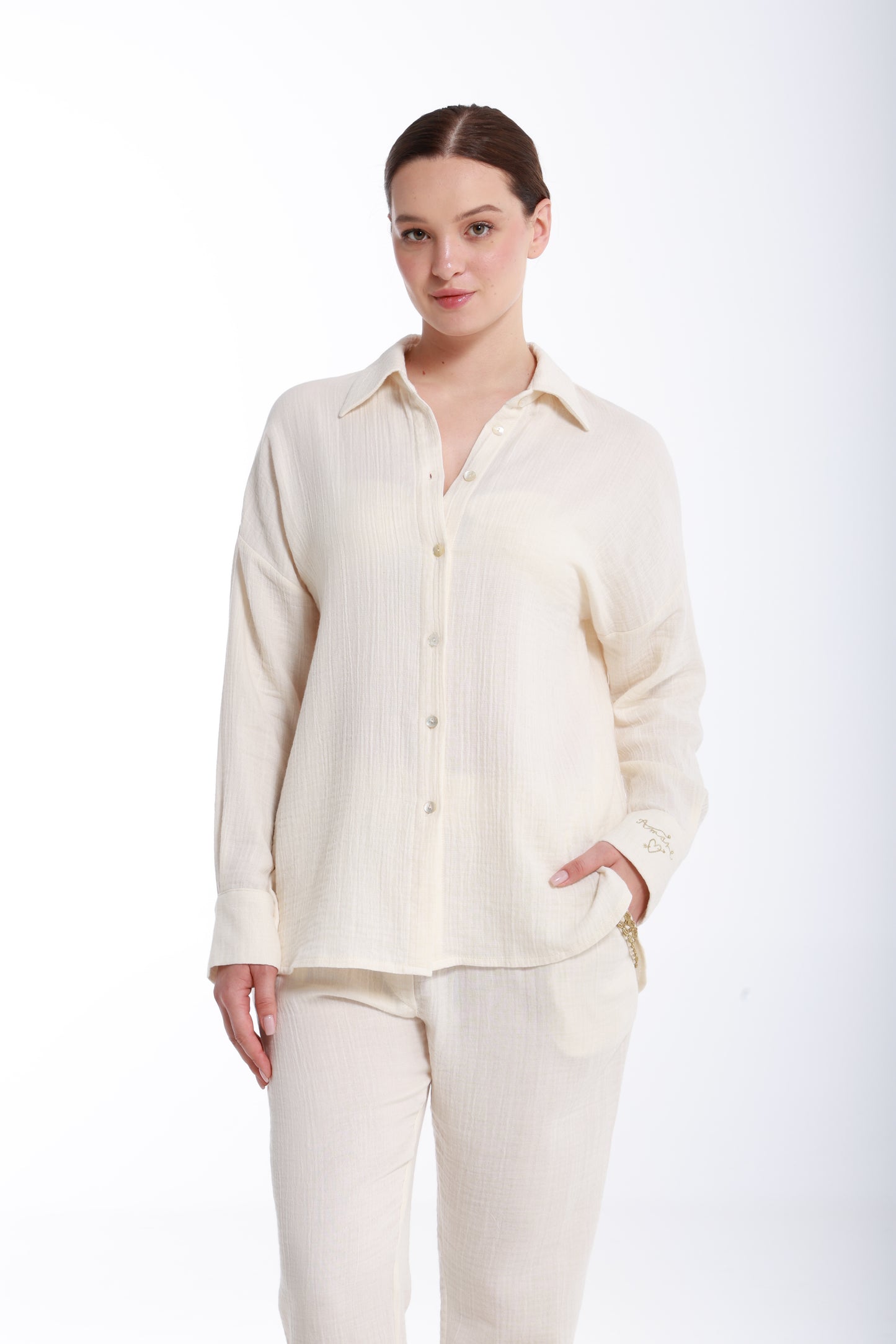 Bohemia Oversize Müslin Gömlek