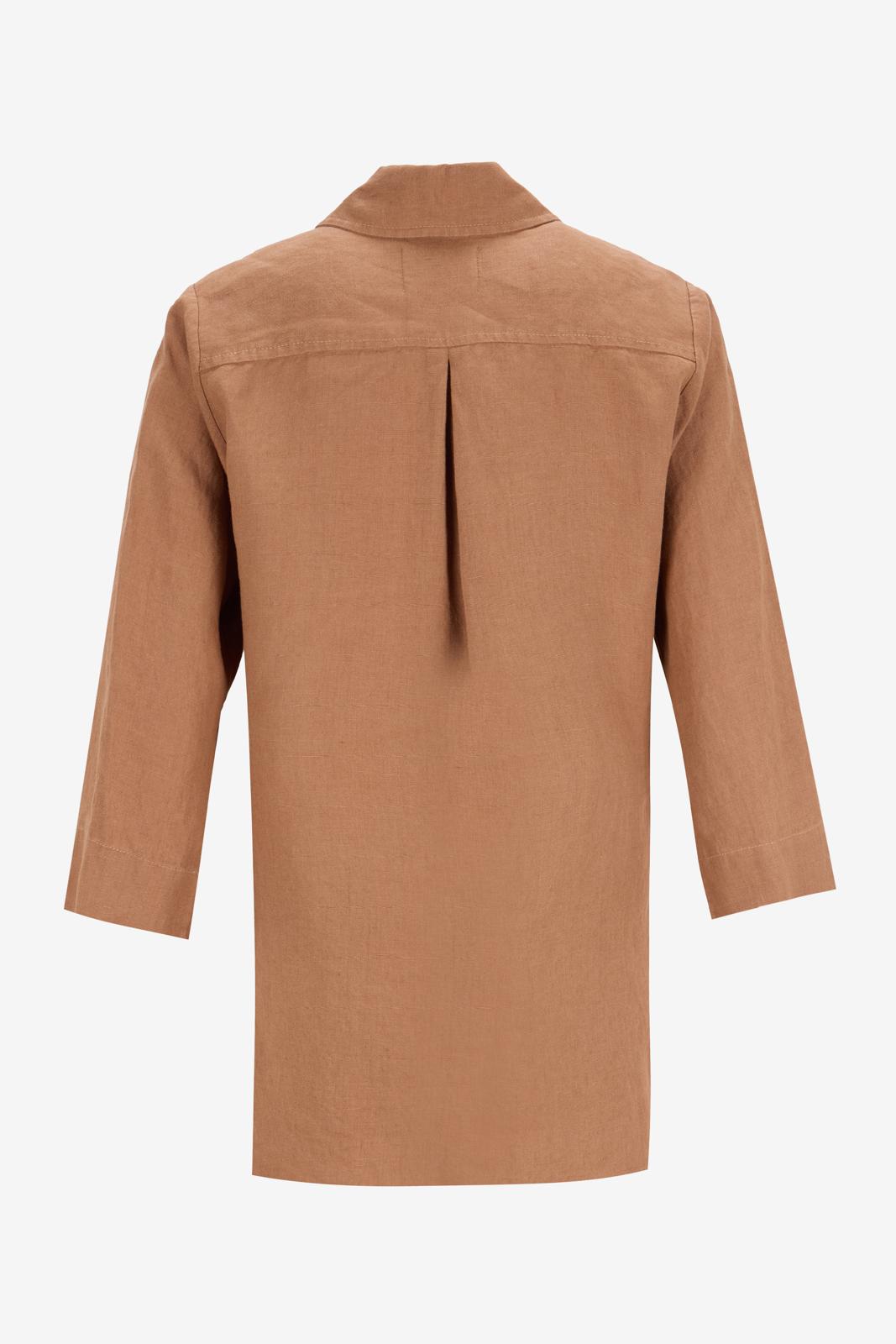 Desert Keten Gömlek Moka