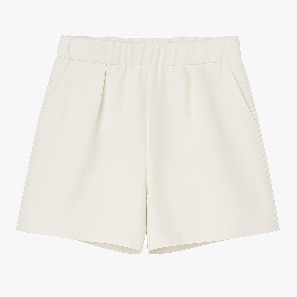 Desert Keten Şort Beyaz